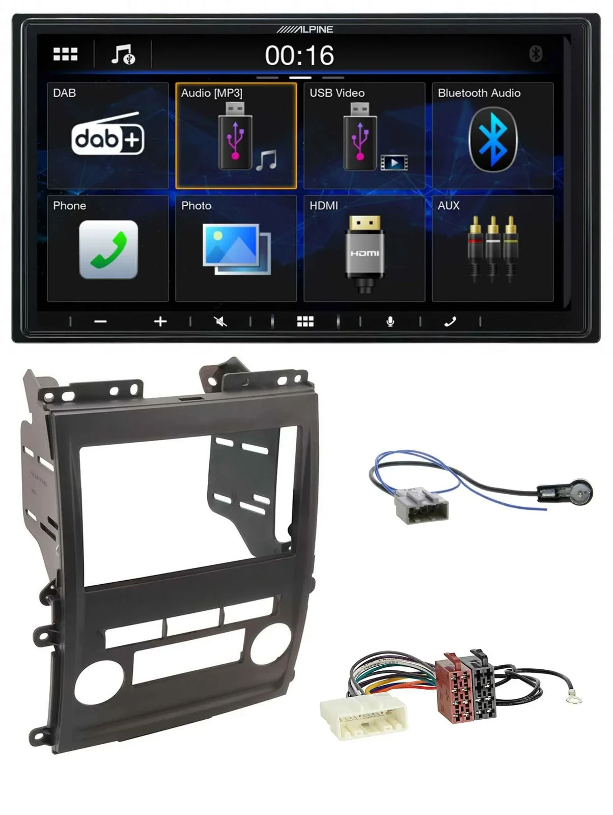 Alpine Bluetooth 2DIN MP3 DAB USB Autoradio für Nissan Xterra 2009-2011