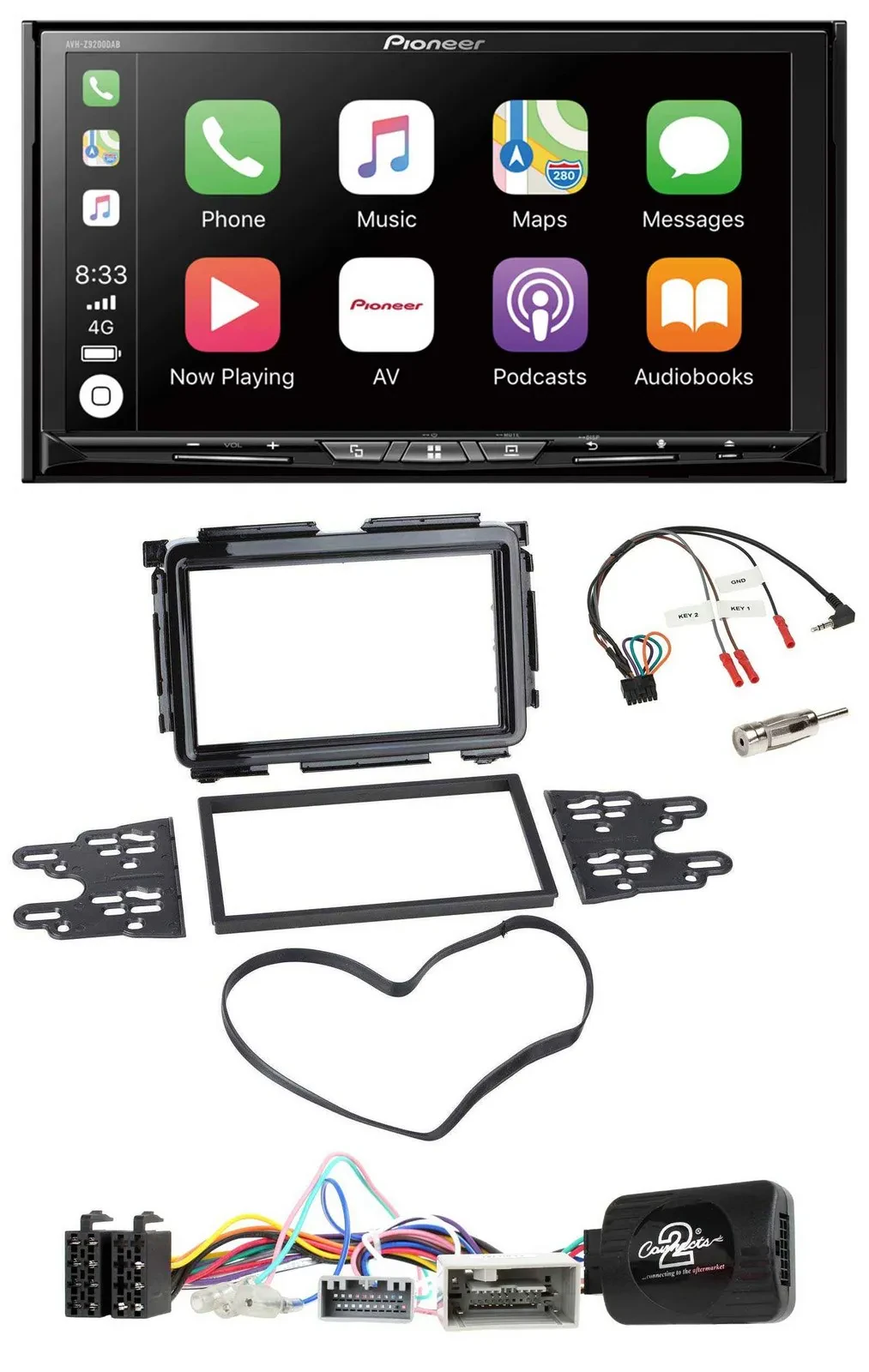 Автомагнитола Pioneer 2-DIN USB DAB DVD Bluetooth для Honda HR-V (RU) с 2015