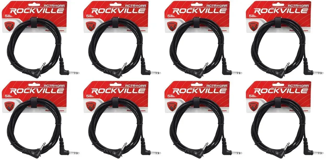 Коммутационный кабель Rockville RCTR110RR-B Black 3 м (8 штук)