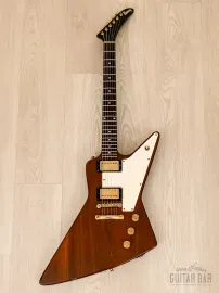 Электрогитара Burny REX-80 Explorer HH Walnut w/case Japan 1990s