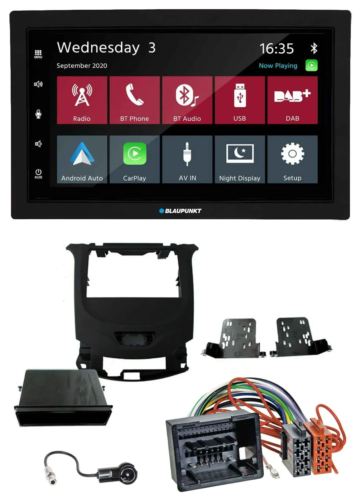 Blaupunkt DAB Bluetooth USB MP3 2DIN Autoradio für Chevrolet Cruze ab 16 Klavier