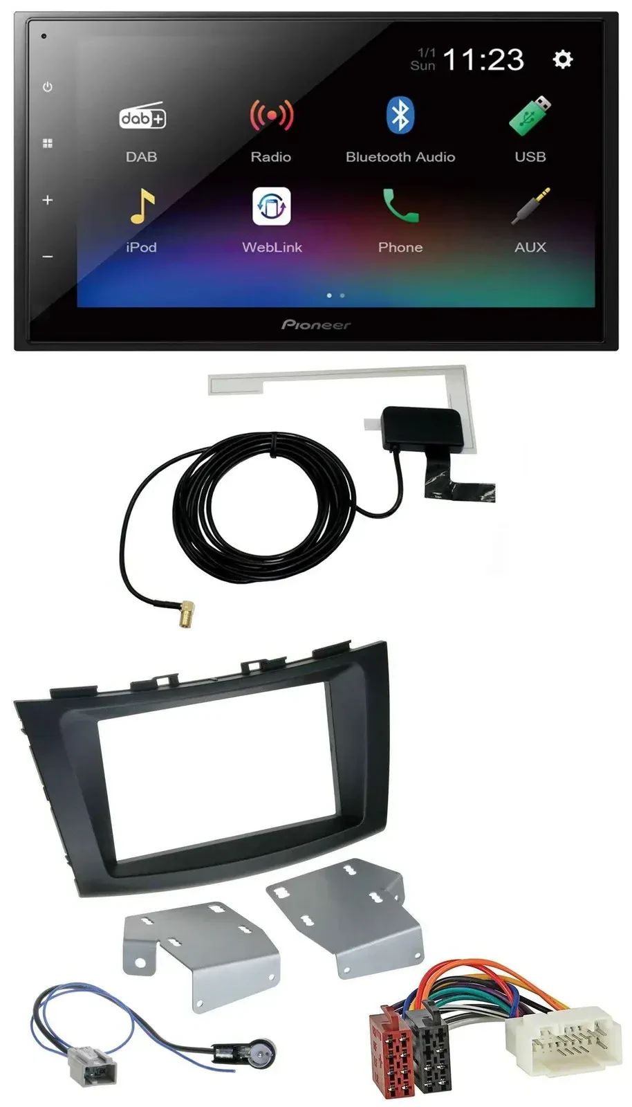 Автомагнитола для Suzuki Swift Pioneer 2DIN DAB Bluetooth USB MP3