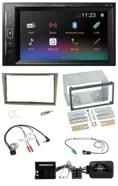 Автомагнитола Pioneer 2DIN DAB Bluetooth USB для Opel Corsa D, Astra H, Zafira
