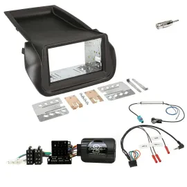 Einbauset Lenkradadapter Doppel DIN Autoradio für Citroen Nemo Peugeot Bipper