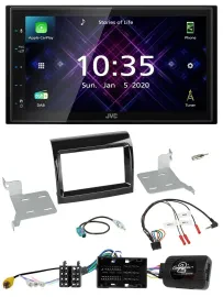 JVC DAB 2DIN Lenkrad Bluetooth USB Autoradio für Citroen Fiat Peugeot 2016-2021