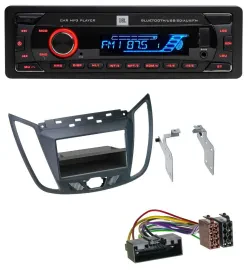 JBL AUX MP3 USB Bluetooth SD Autoradio für Ford C-Max / Kuga - dunkelgrau