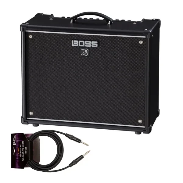 Boss KTN 100 3 Katana Gen 3 100W 1x12 Inch Combo Guitar Black Amplifier Bundle