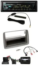 Pioneer CD MP3 Lenkrad DAB USB Autoradio für Fiat Panda 04-10 169 grau