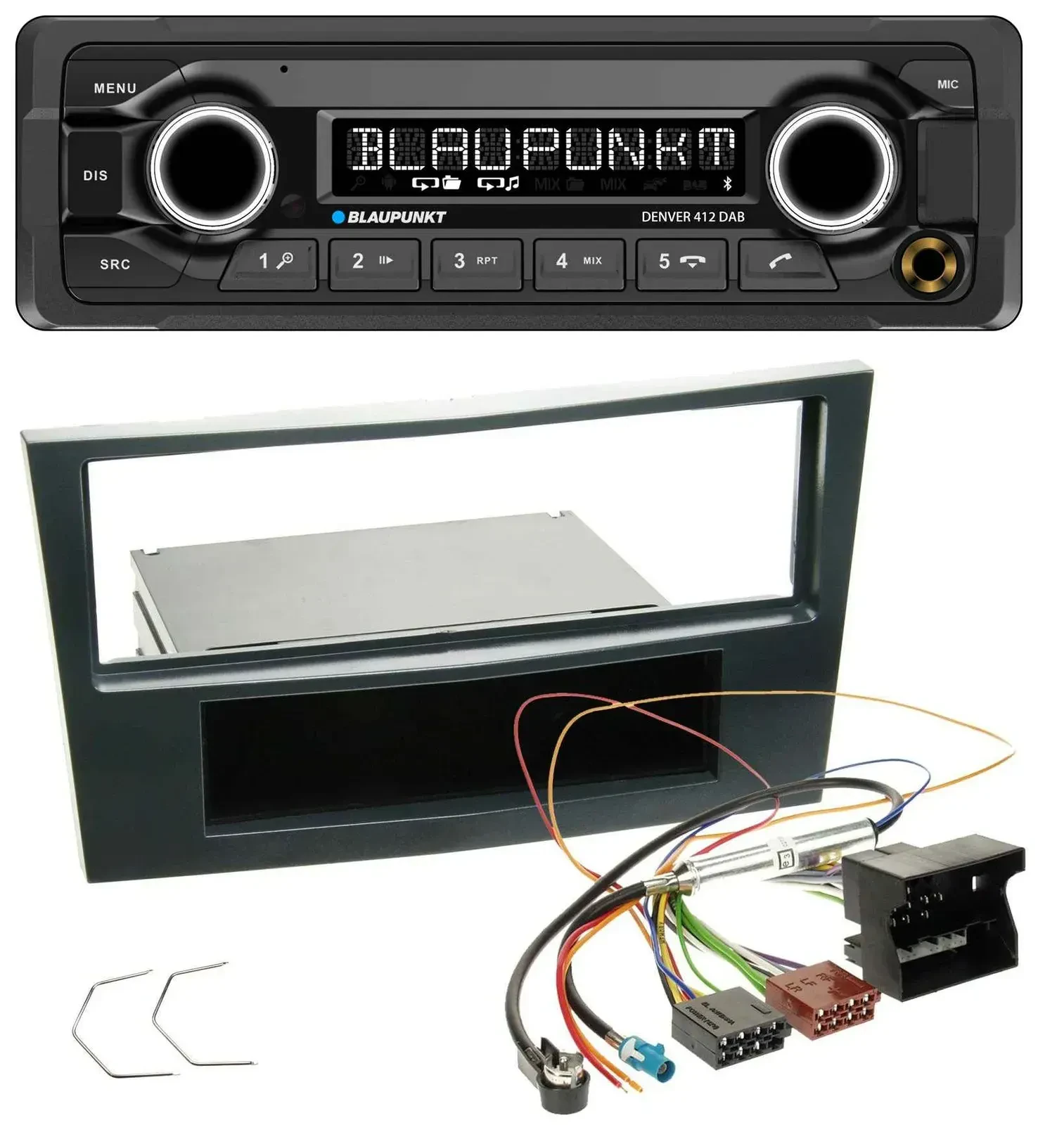 Blaupunkt Bluetooth DAB MP3 USB Autoradio für Opel Corsa D ab 2005 Stealth Schwa