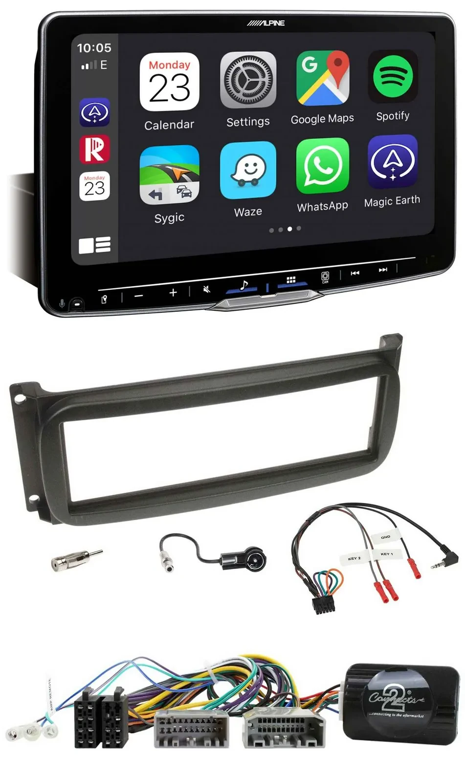 Alpine Bluetooth Lenkrad USB DAB Autoradio für Chrysler Dofge RAM ab 2002