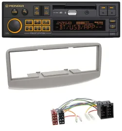 Pioneer DAB MP3 USB Bluetooth Autoradio für Fiat Multipla 186 1999-2010 grau