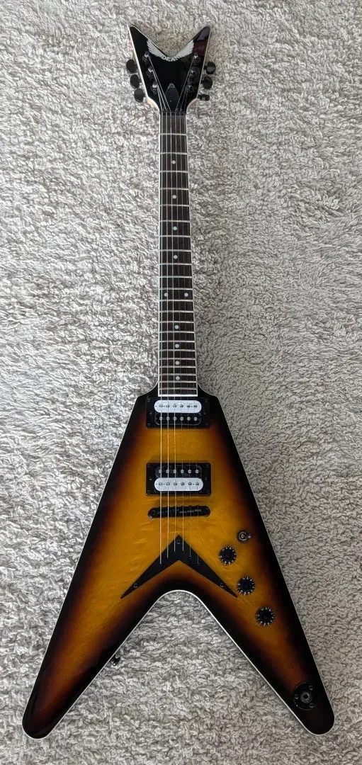 Dean Model VX QM TBZ Quilt Maple Trans Brazilia Burst VX Series Electric Guitar