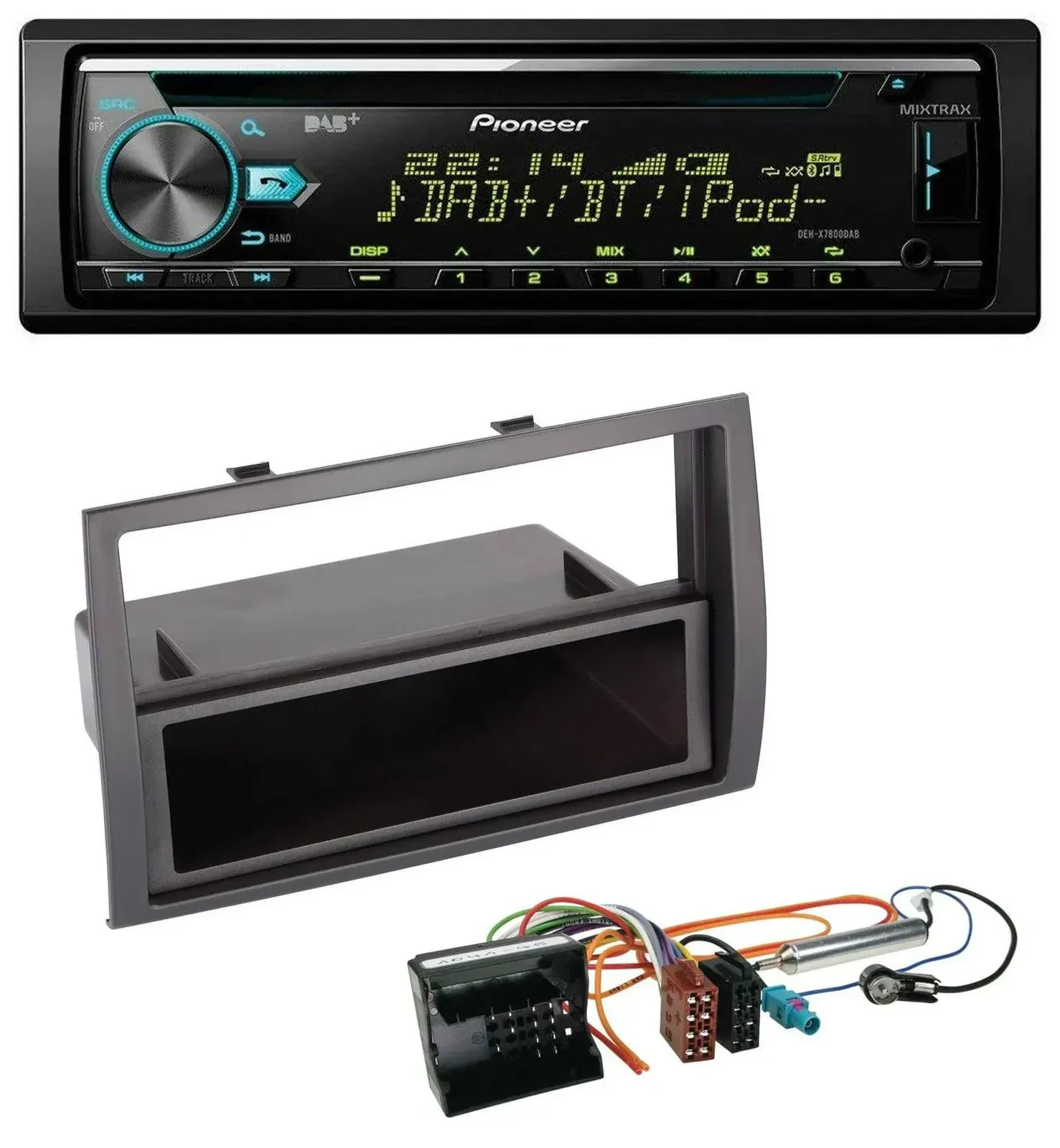 Автомагнитола Pioneer DAB MP3 CD USB Bluetooth для Citroen Jumper 2006–2011, Quadlock