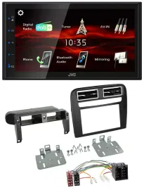 JVC USB Bluetooth MP3 DAB 2DIN Autoradio für Fiat Grande Punto 2005-2009 schwarz
