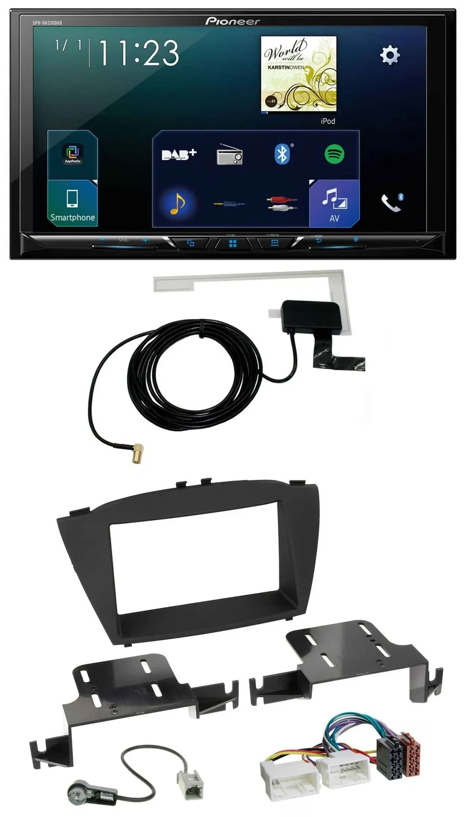 Автомагнитола Pioneer 2DIN, DAB, USB, MP3, Bluetooth для Hyundai ix35 (с 2013)
