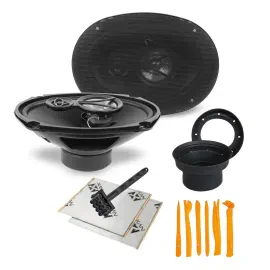 Cerwin-Vega XED693 70W RMS 6x9" 3-Way Car Speakers + Accessories