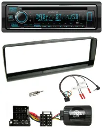 Kenwood Lenkrad Bluetooth DAB USB CD Autoradio für Alfa Romeo 156 00-01 schwarz