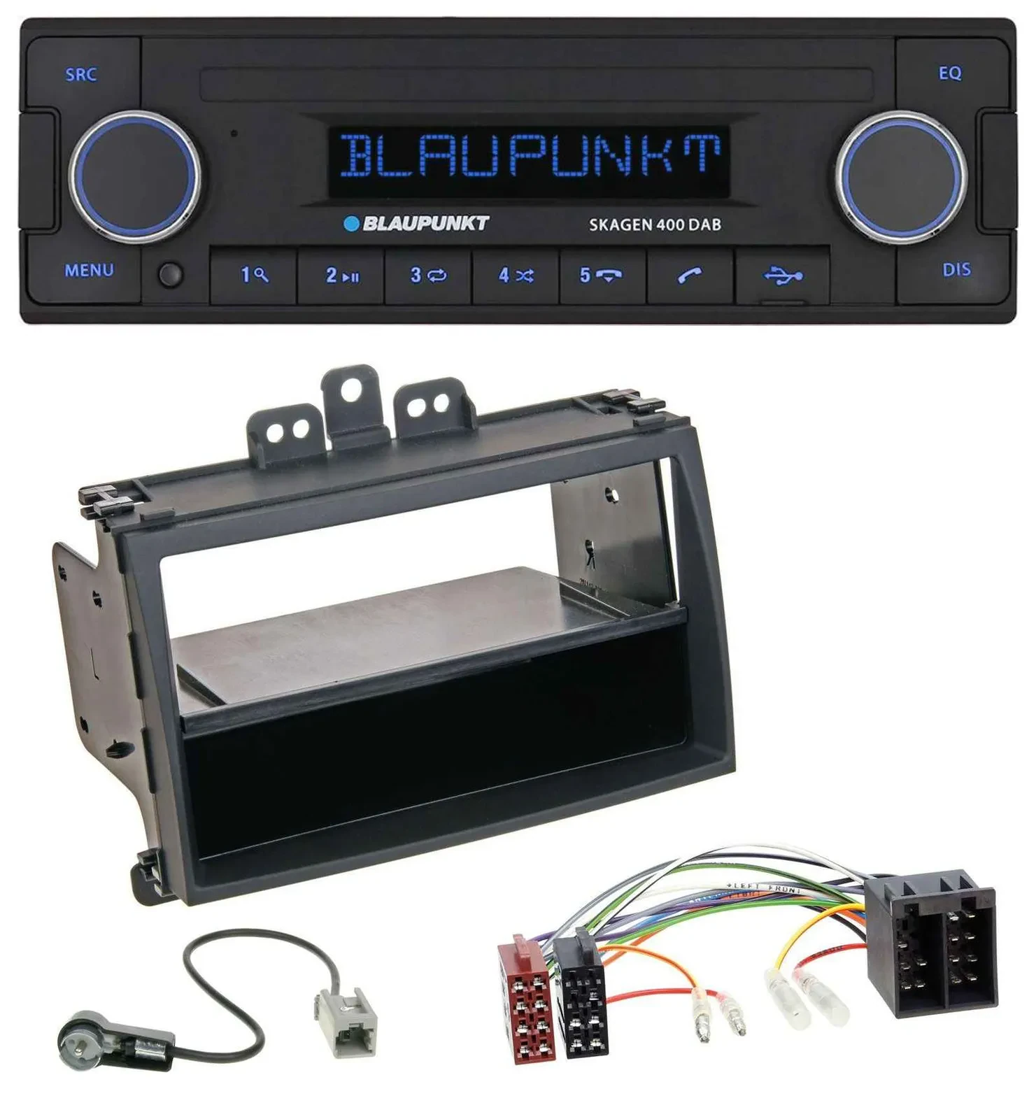Blaupunkt DAB USB Bluetooth MP3 Autoradio für Hyundai i20 08-11 Rubber-Touch Abl