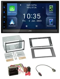 JVC DAB Bluetooth MP3 USB 2DIN Autoradio für Ford Fiesta Focus 04-08 anthrazit
