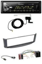 Pioneer Bluetooth DAB USB MP3 Autoradio für Smart ForTwo 450 grau ohne Metallsch