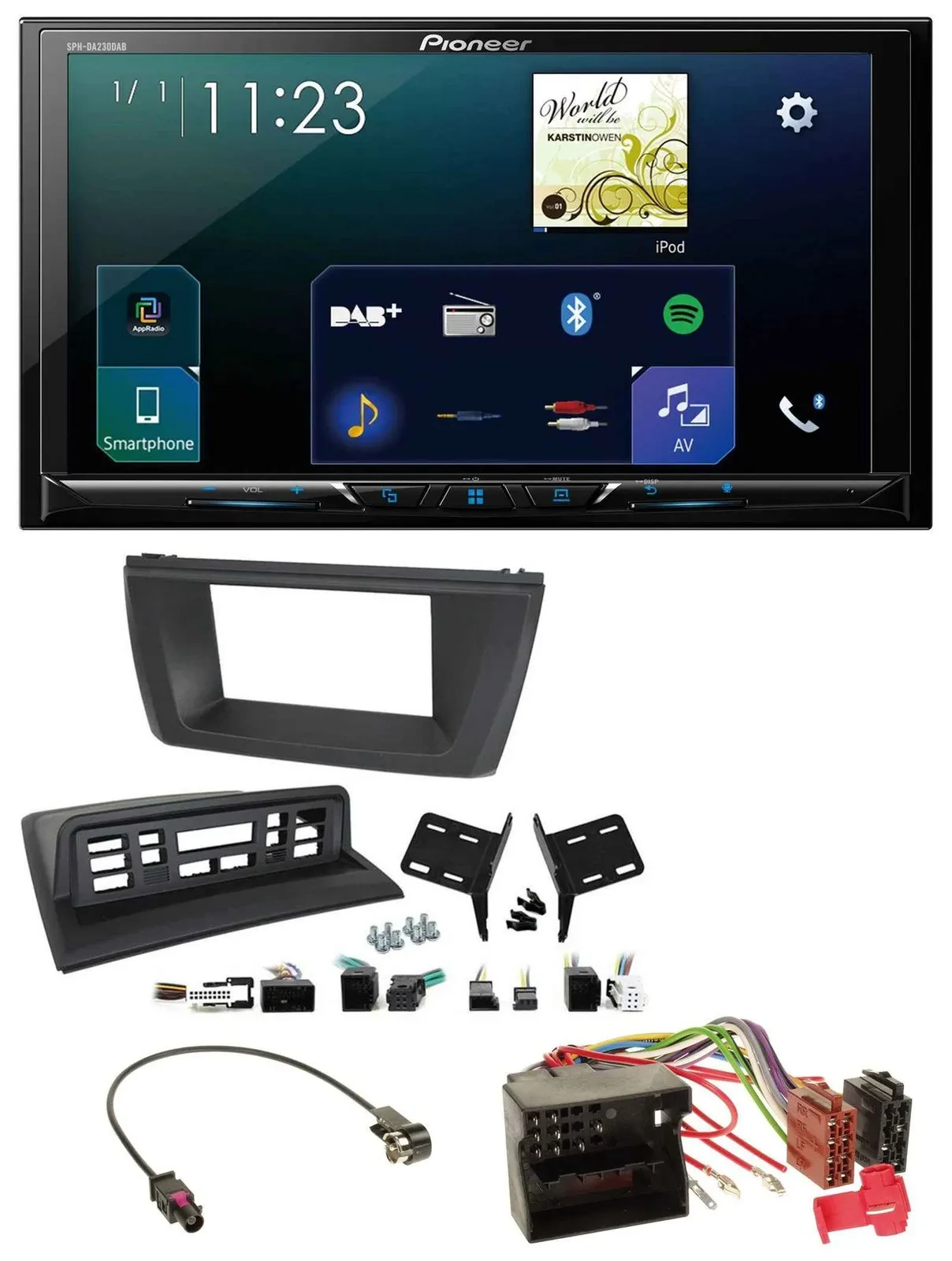 Автомагнитола для BMW X3 E83 (2004–2010) Pioneer 2-DIN Bluetooth USB DAB MP3