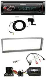 Автомагнитола для Alfa Romeo 156 (с 2003 г.) Pioneer Bluetooth, DAB, USB, серебристая