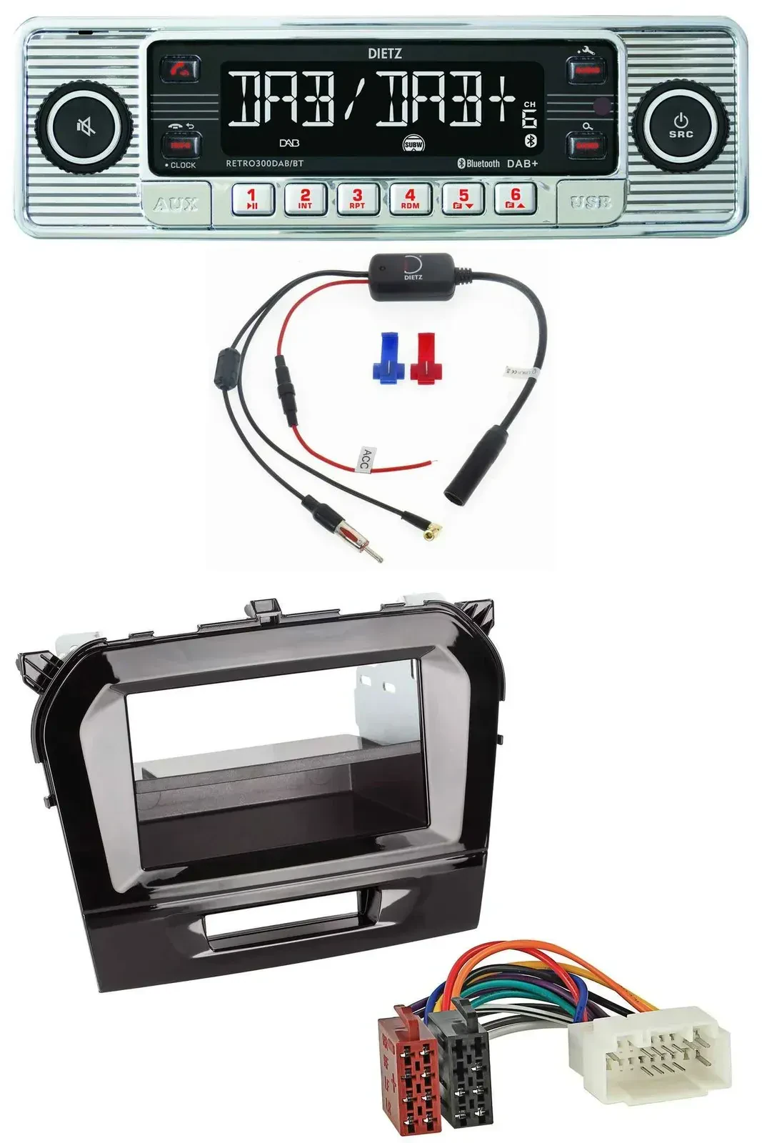 Dietz DAB USB MP3 Bluetooth Autoradio für Suzuki Vitara (ab 2015)