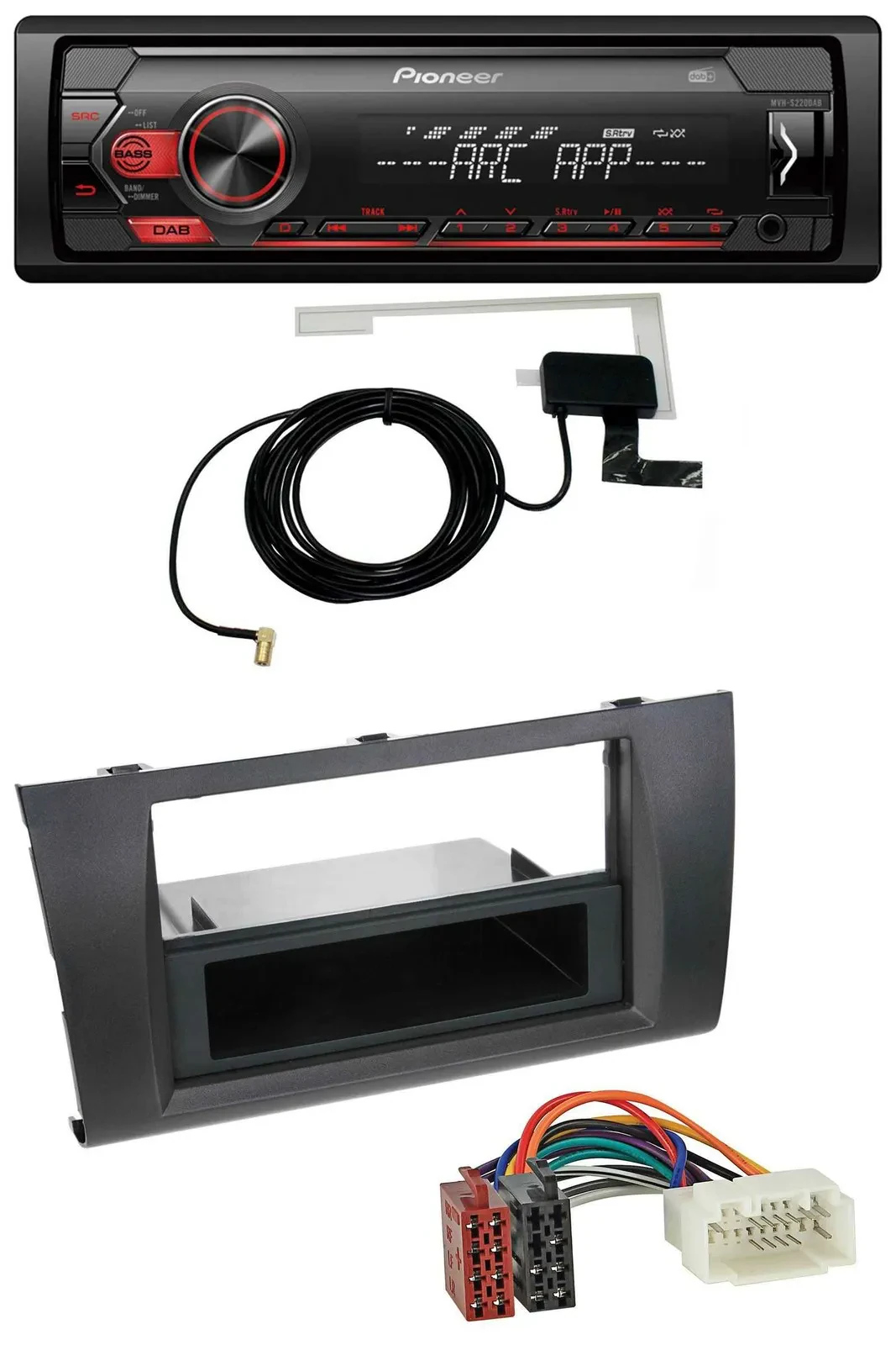 Автомагнитола Pioneer 1DIN USB DAB MP3 AUX для Suzuki Swift (2006–2010)