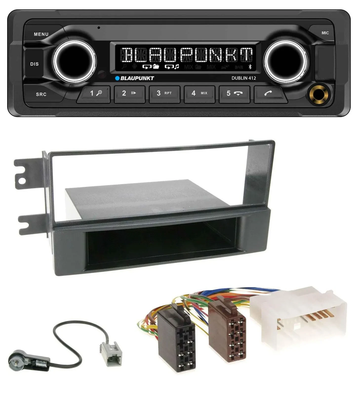Blaupunkt MP3 Bluetooth USB AUX Autoradio für Kia Cerato (ab 2007)
