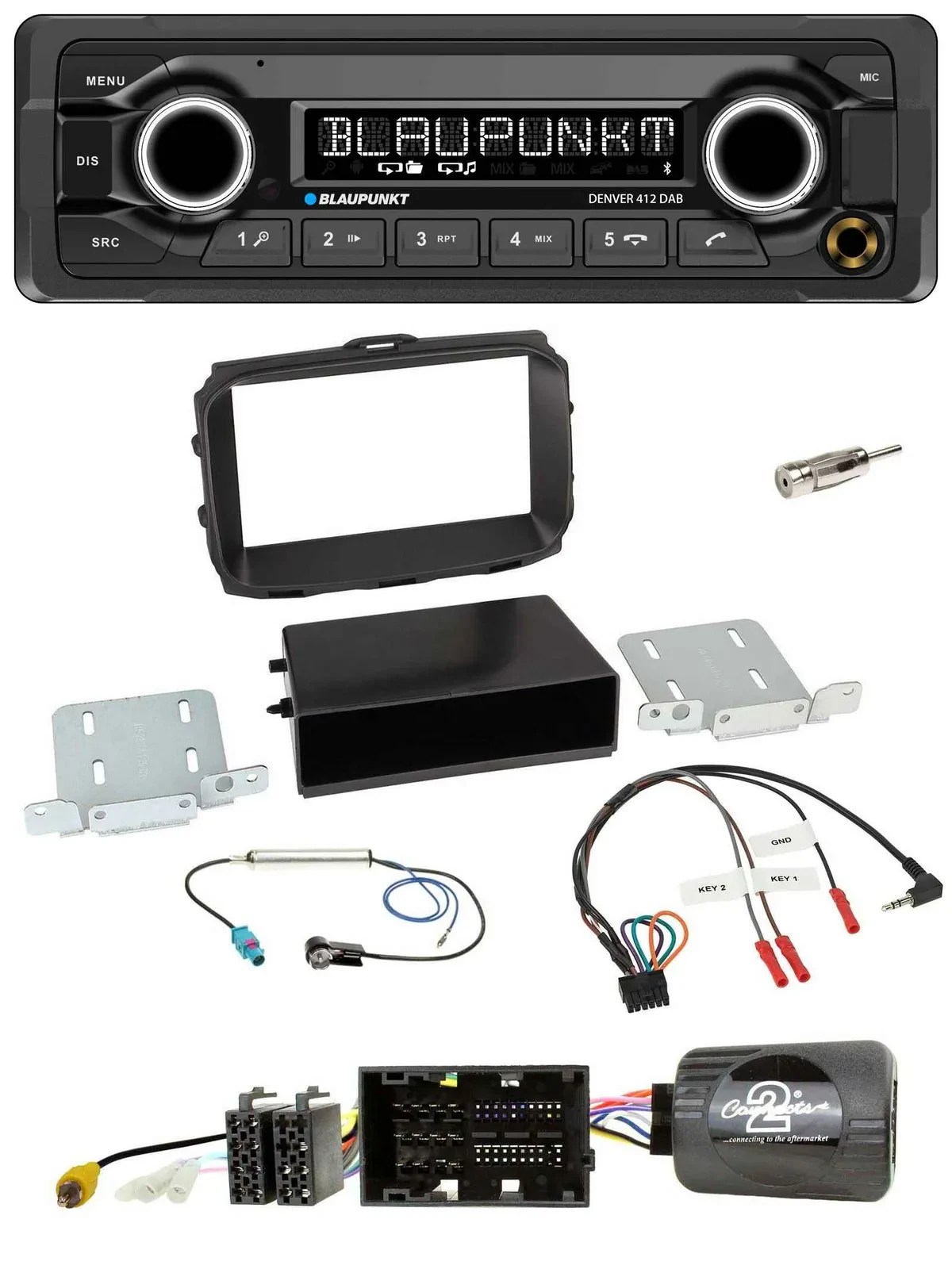 Blaupunkt Bluetooth DAB Lenkrad USB Autoradio für Alfa Giulietta 940 Facelift 20