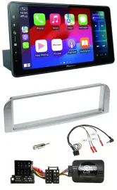 Автомагнитола для Alfa Romeo 147/GT Pioneer Bluetooth DAB USB серебристо-серая совместима с кнопками на руле