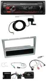 Автомагнитола Pioneer 1DIN USB DAB MP3 для Opel Corsa C/Tigra/Meriva серебристая