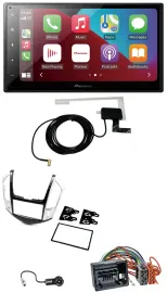 Pioneer USB Bluetooth DAB MP3 2DIN Autoradio für Chevrolet Cruze 2011-2016