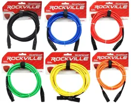 Микрофонный кабель Rockville RCXFM10P Multicolor 3 м (6 штук)