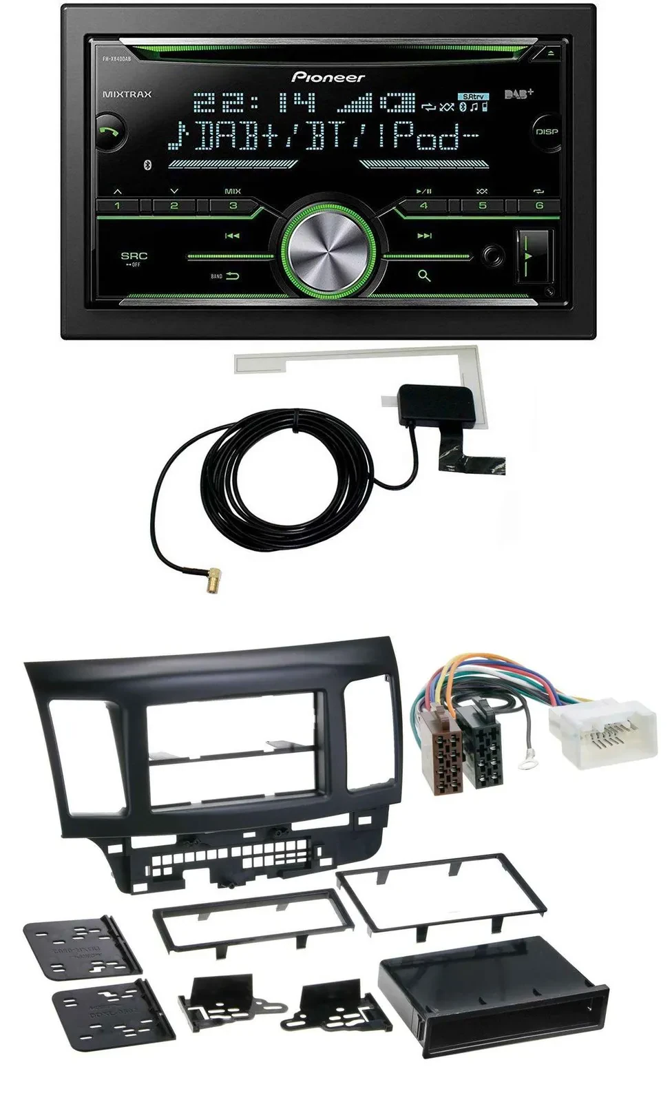 Pioneer CD USB MP3 Bluetooth 2DIN DAB Autoradio für Mitsubishi EVO Lancer ab 08