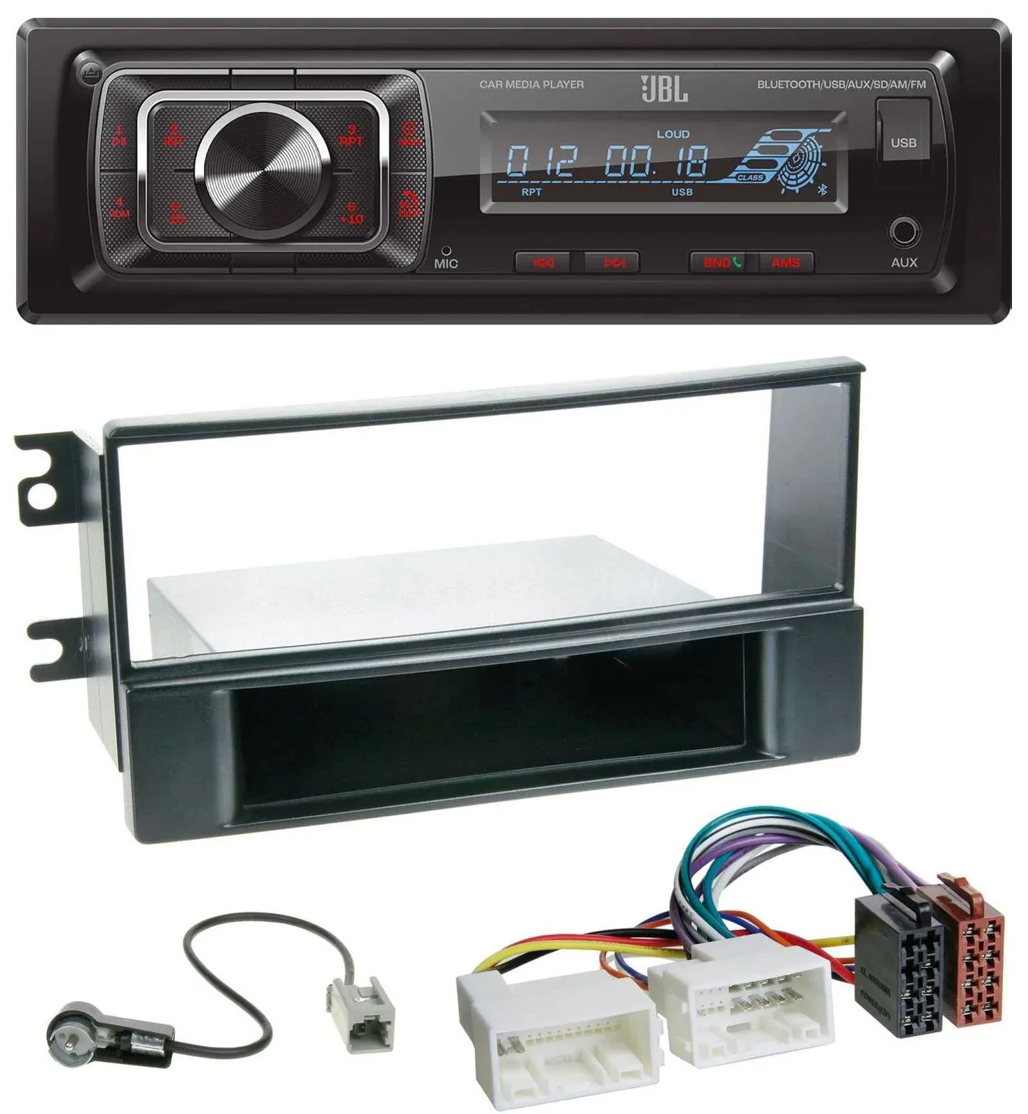 JBL SD AUX MP3 USB Bluetooth Autoradio für Kia Sportage II 08-10 neue Verkabelun