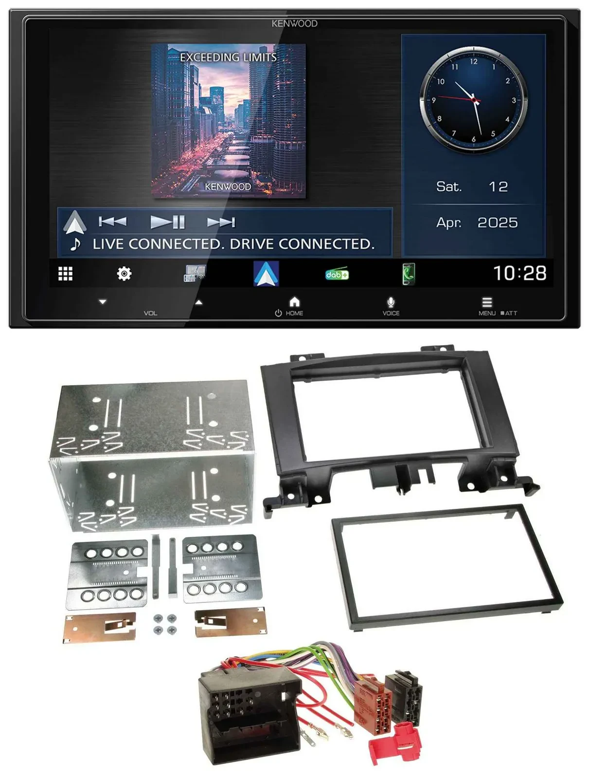 Kenwood Bluetooth 2DIN USB DAB MP3 Autoradio für Mercedes Sprinter W906 ab 06 Ru