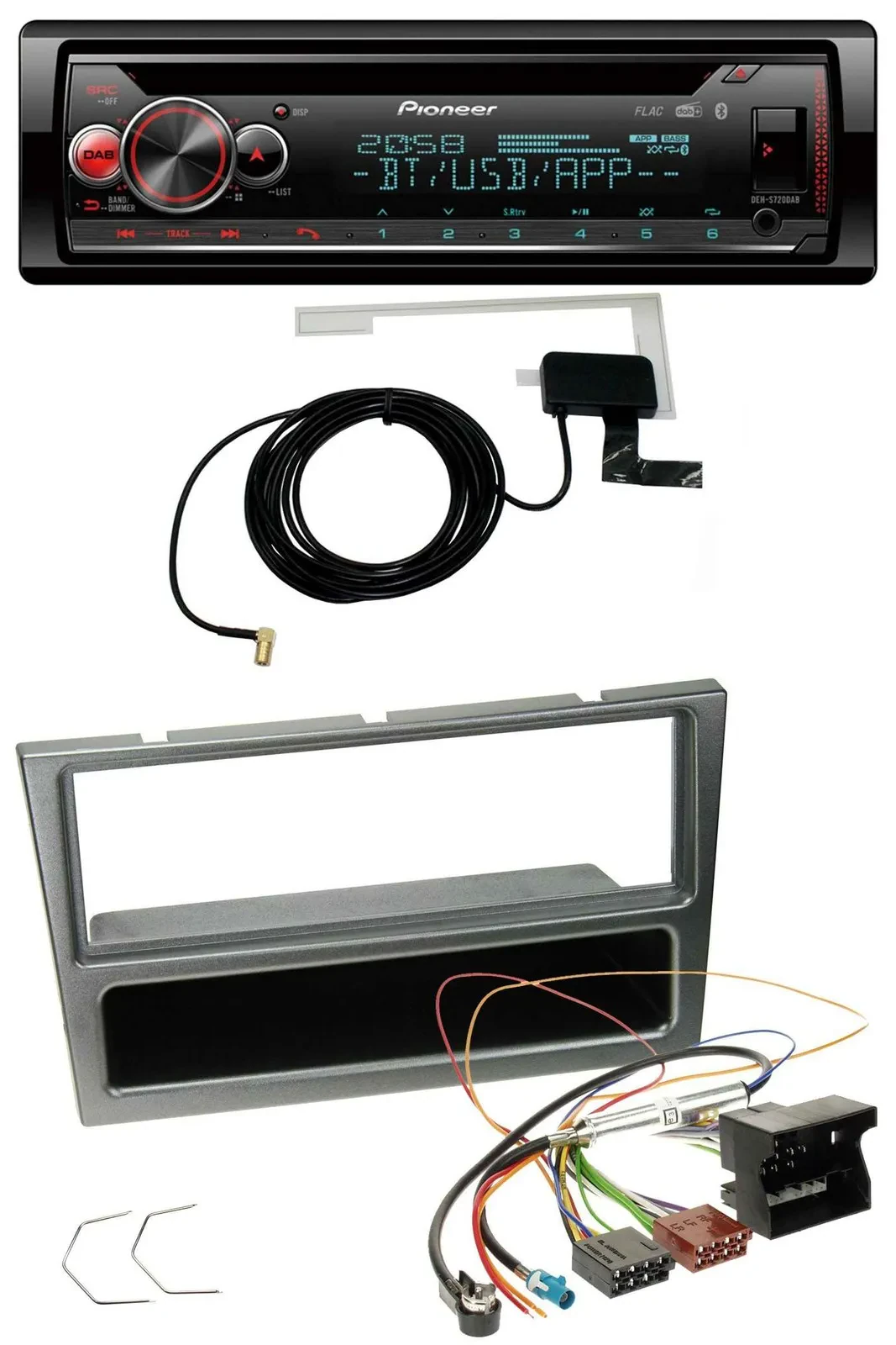 Pioneer DAB CD MP3 USB Bluetooth Autoradio für Opel Corsa C Quadlock 2004-2006 a