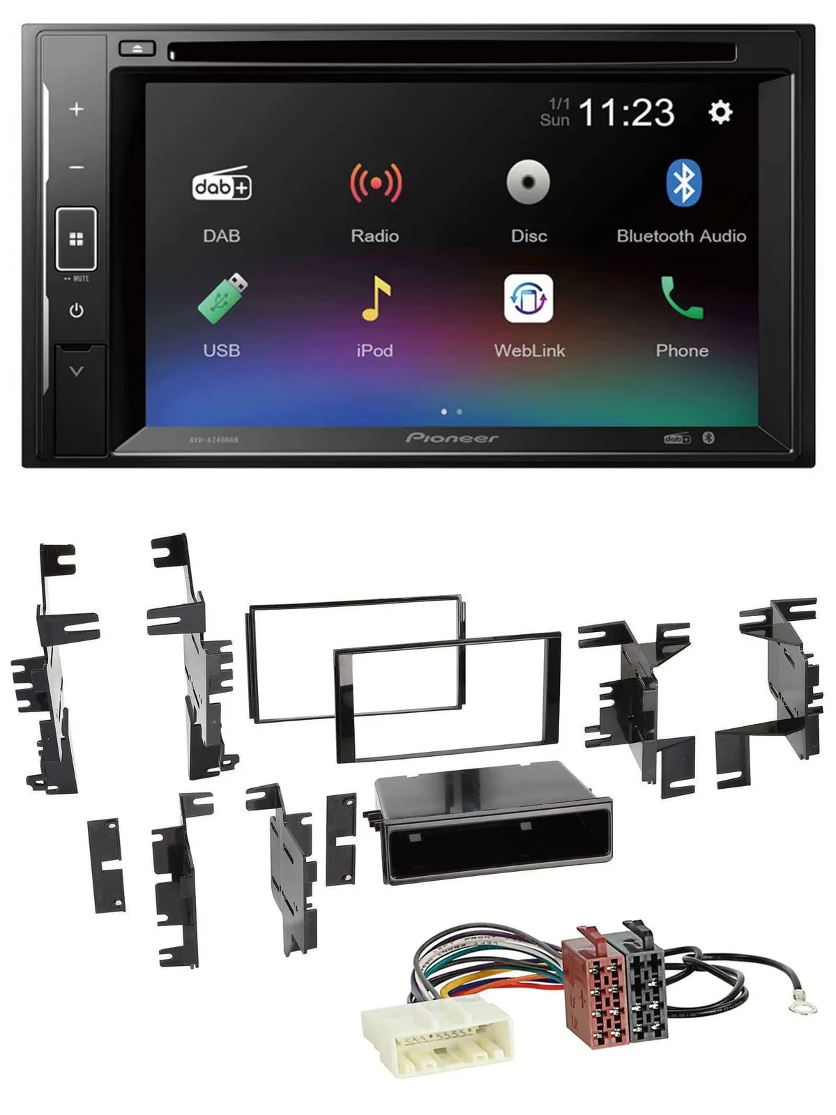 Pioneer Bluetooth MP3 USB 2DIN DAB DVD Autoradio für Nissan Quest Rogue Titan ab