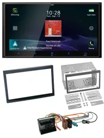 JVC USB Bluetooth 2DIN DAB MP3 Autoradio für Peugeot 207 307 Expert Partner schw