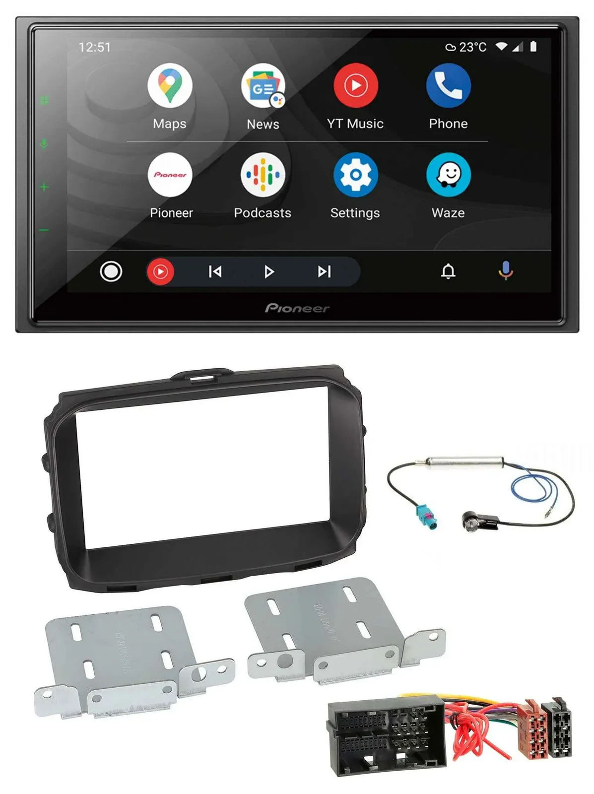 Pioneer USB 2DIN DAB MP3 Bluetooth Autoradio für Alfa Giulietta 940 Facelift ab