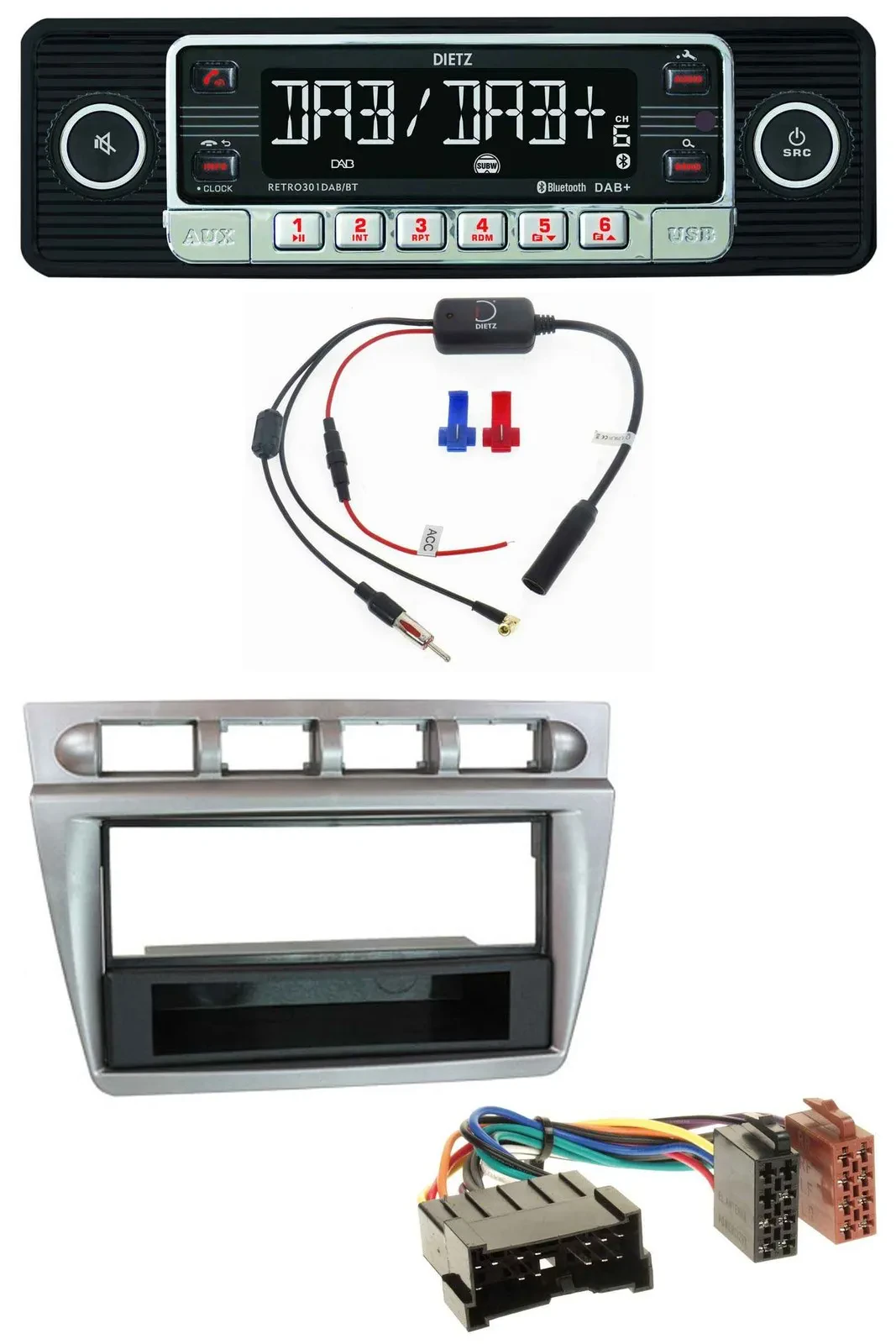 Dietz MP3 DAB Bluetooth USB Autoradio für Kia Picanto (2004-2007)