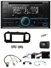 Kenwood CD 2DIN DAB USB Lenkrad Bluetooth Autoradio für Citroen Jumpy Erstausst.