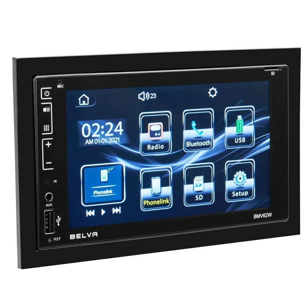 Автомагнитола Belva BMV62W 2-DIN 6.2" сенсорный экран, Bluetooth