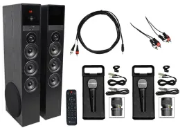 Rockville All-in-one Bluetooth Home Theater/Karaoke Machine System w/(2) Mics