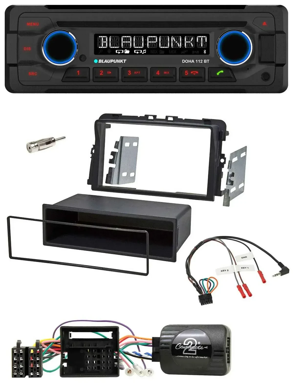 Blaupunkt Lenkrad MP3 CD Bluetooth USB Autoradio für Opel Vivaro Combi Kasten 20
