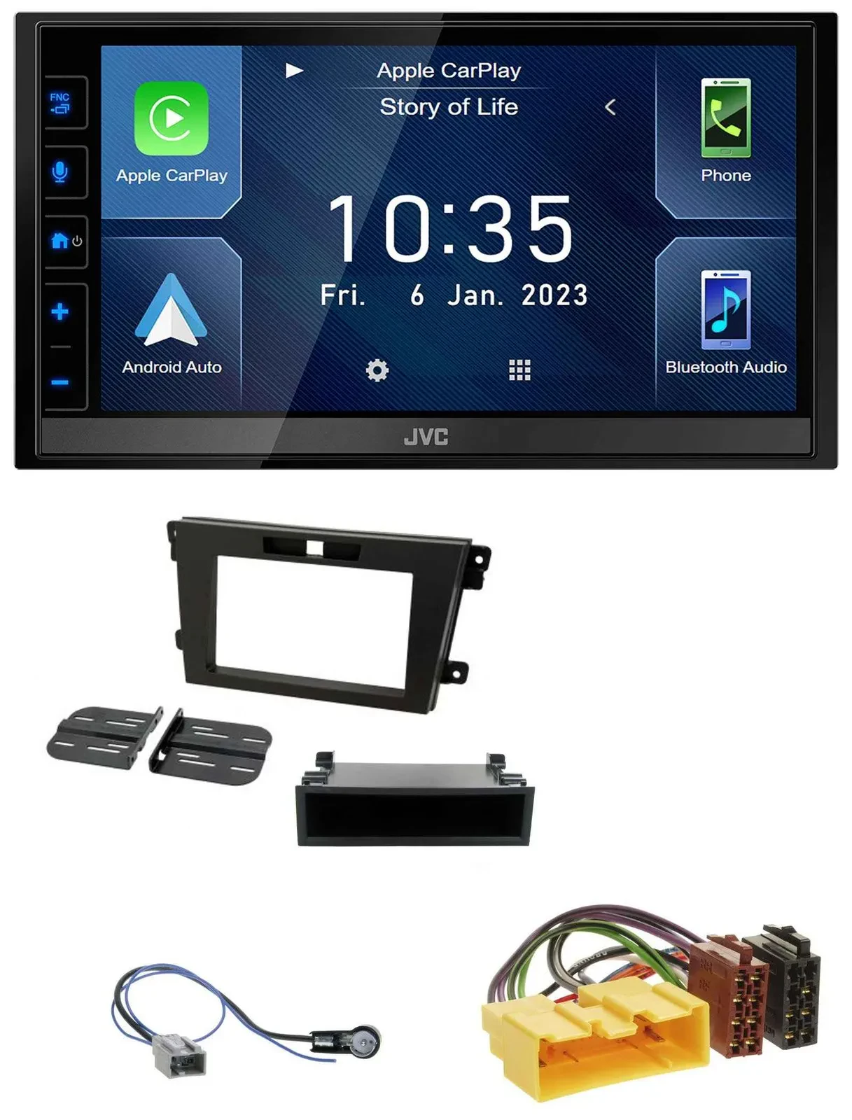 JVC DAB Bluetooth MP3 USB 2DIN Autoradio für Mazda CX-7 (2008-2010)