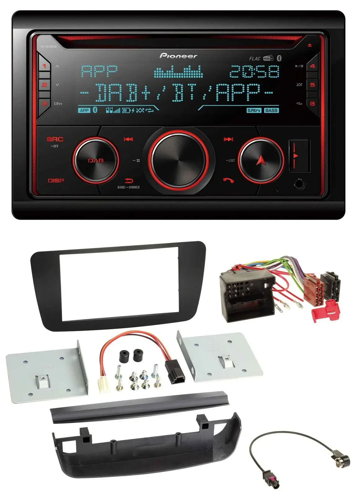 Pioneer 2DIN DAB MP3 Bluetooth USB CD Autoradio für Mercedes A-Klasse W176 2012-