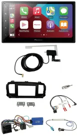 Автомагнитола для Citroen SpaceTourer/Jumpy Pioneer 2DIN, USB, Bluetooth, DAB, совместима с кнопками на руле