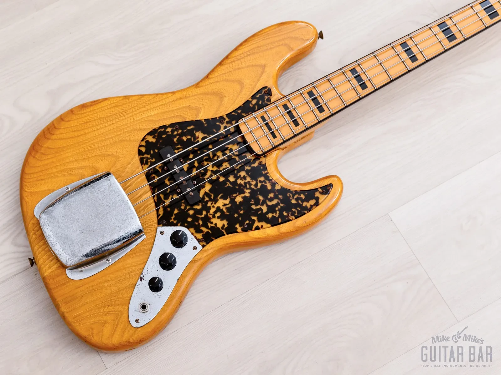 1976 H.S. Anderson Bask Bass HS-B1 Vintage Jazz Bass Natural Ash, Japan